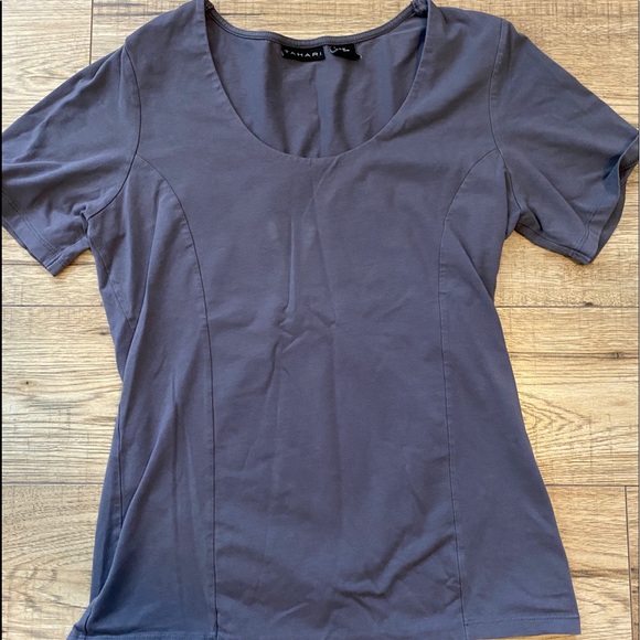 Tahari Tops - TAHARI Taupe Essential Shirt